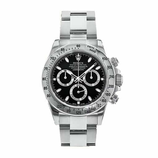 rolex-daytona-steel-black-dial-replica